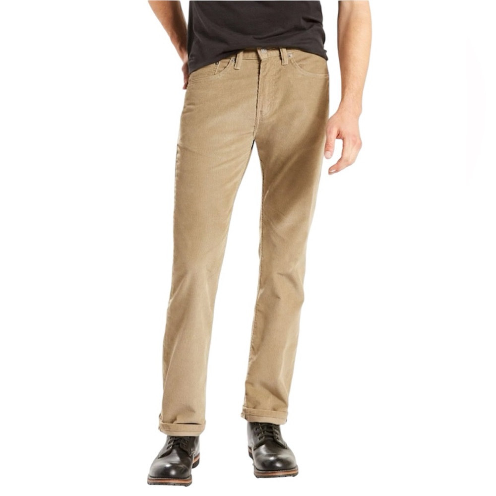 Levi’s Men’s Corduroy 505 Straight Leg Khaki Color Pants Size 36X30